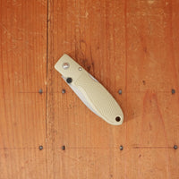 MOKI Coupe Folding Knife AUS-8 Lockback Grilon Sand Beige Handle