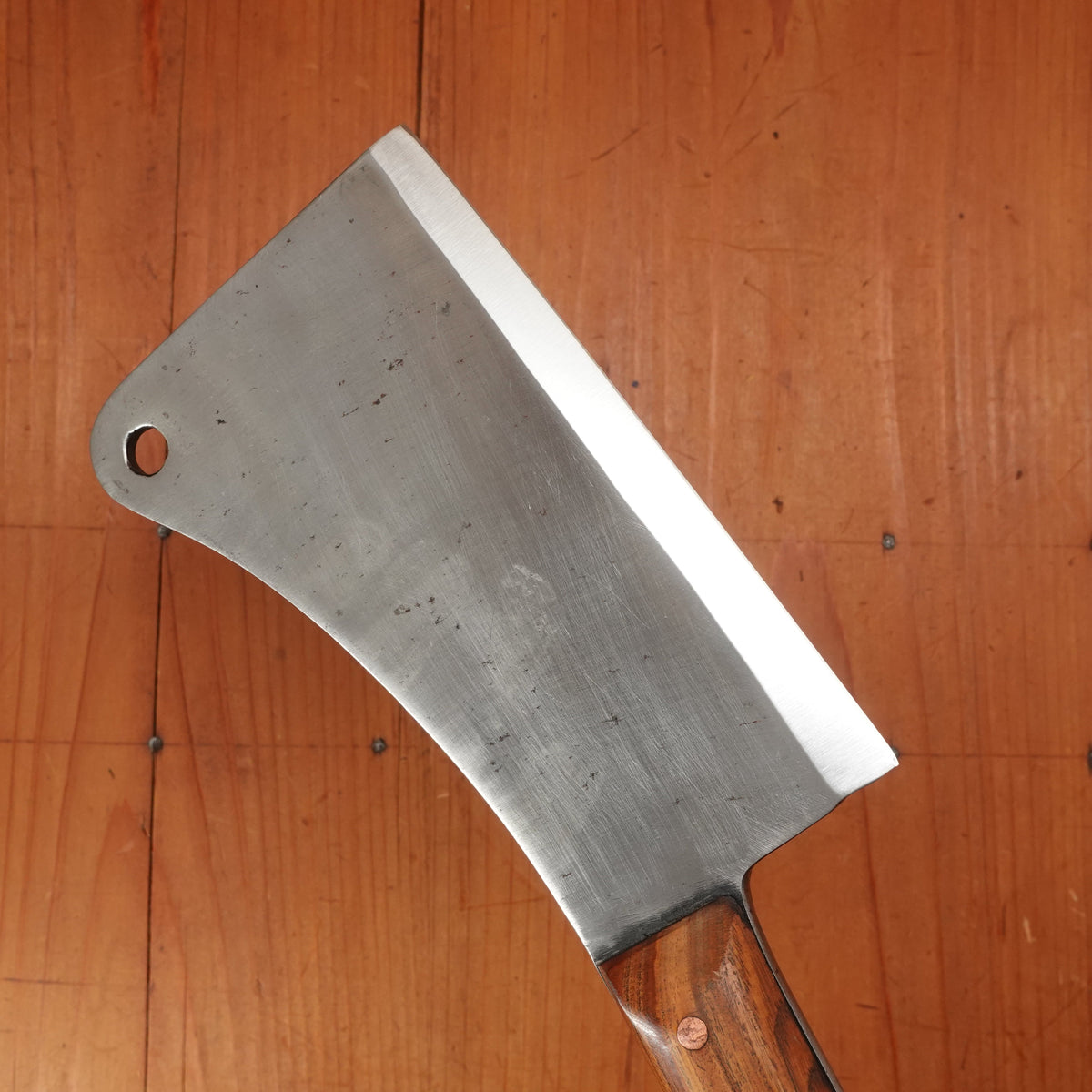 Unmarked 5.75" Heavy Cleaver Carbon Steel Custom Handle 21.5 oz USA