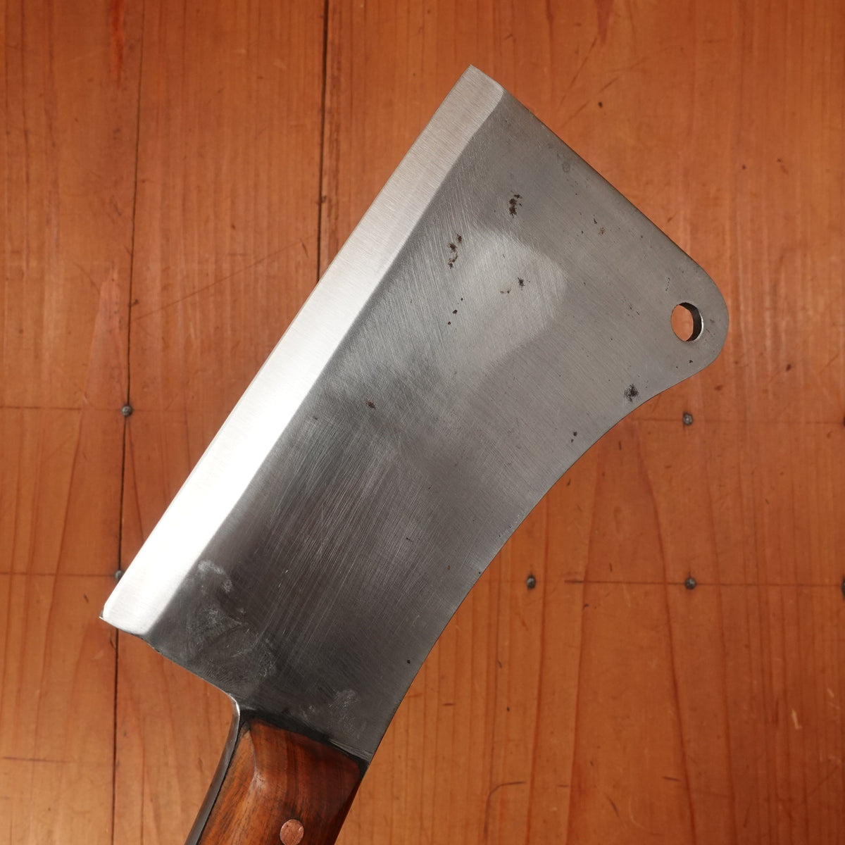 Unmarked 5.75" Heavy Cleaver Carbon Steel Custom Handle 21.5 oz USA