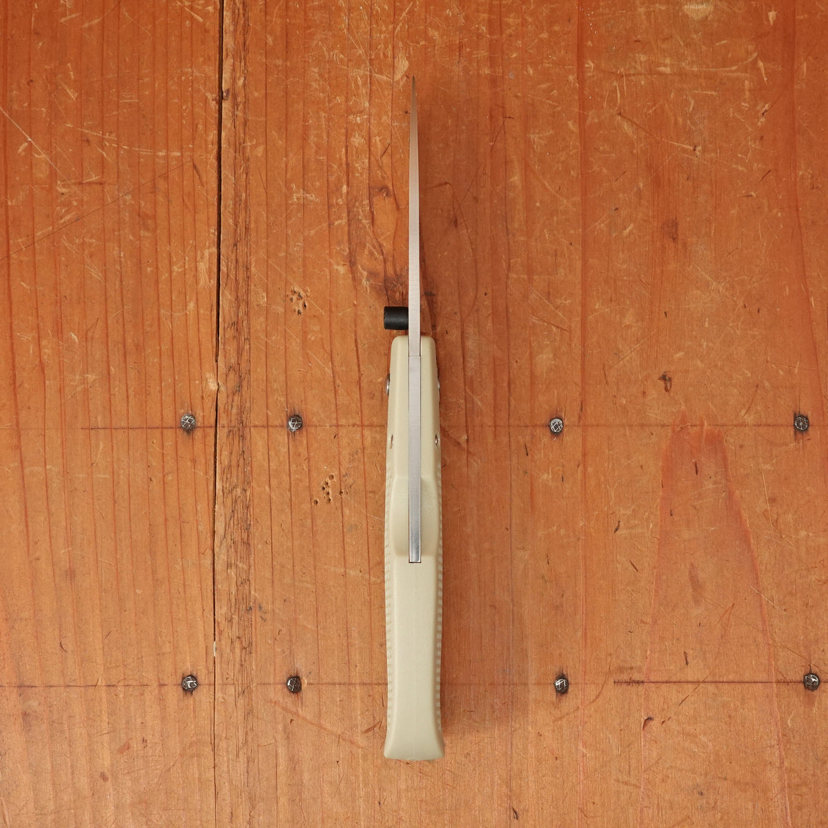 MOKI Coupe Folding Knife AUS-8 Lockback Grilon Sand Beige Handle