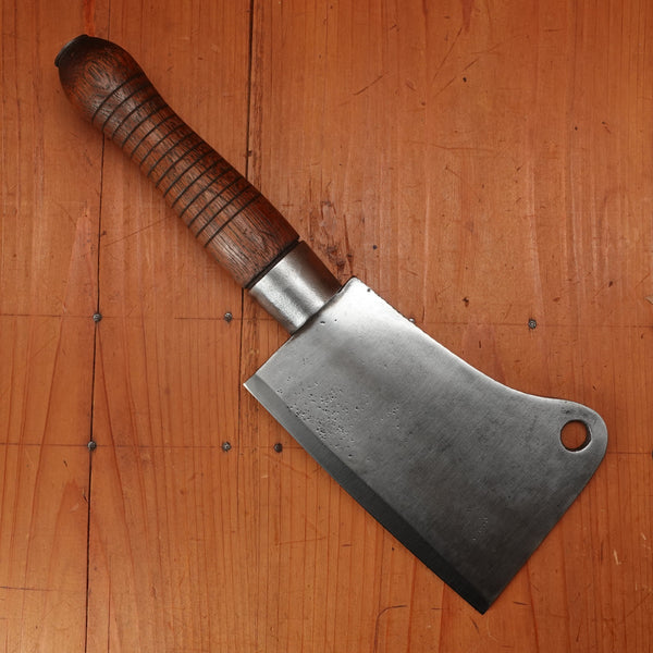 6" Hand Forged Cleaver Turned Handle Approx 1880s-1920