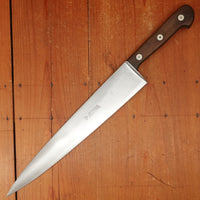 Ed Wusthof Dreizack 12" Chef Knife Carbon Steel Walnut / Fruit Wood Solingen 1920-50s