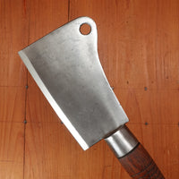 6" Hand Forged Cleaver Turned Handle Approx 1880s-1920
