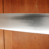 Ed Wusthof Dreizack 12" Chef Knife Carbon Steel Walnut / Fruit Wood Solingen 1920-50s