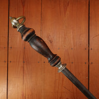 F Dick 14" Sharpening Steel Medium Cut Pre-WW2 Turned Wood Handle