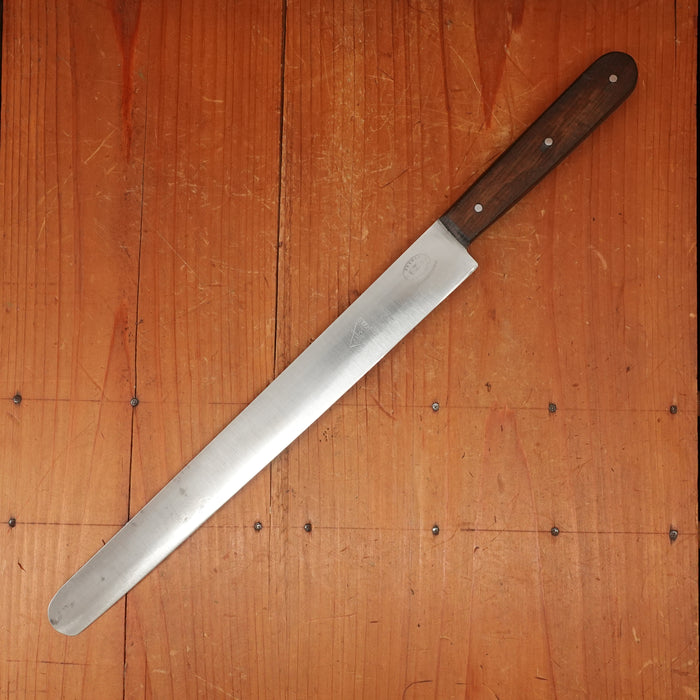 CR (?..angolo) Round Nose Slicer Ham Roast Beef Etc Carbon Steel Walnut Italy 1950s-70s