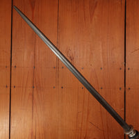 F Dick 14" Sharpening Steel Medium Cut Pre-WW2 Turned Wood Handle