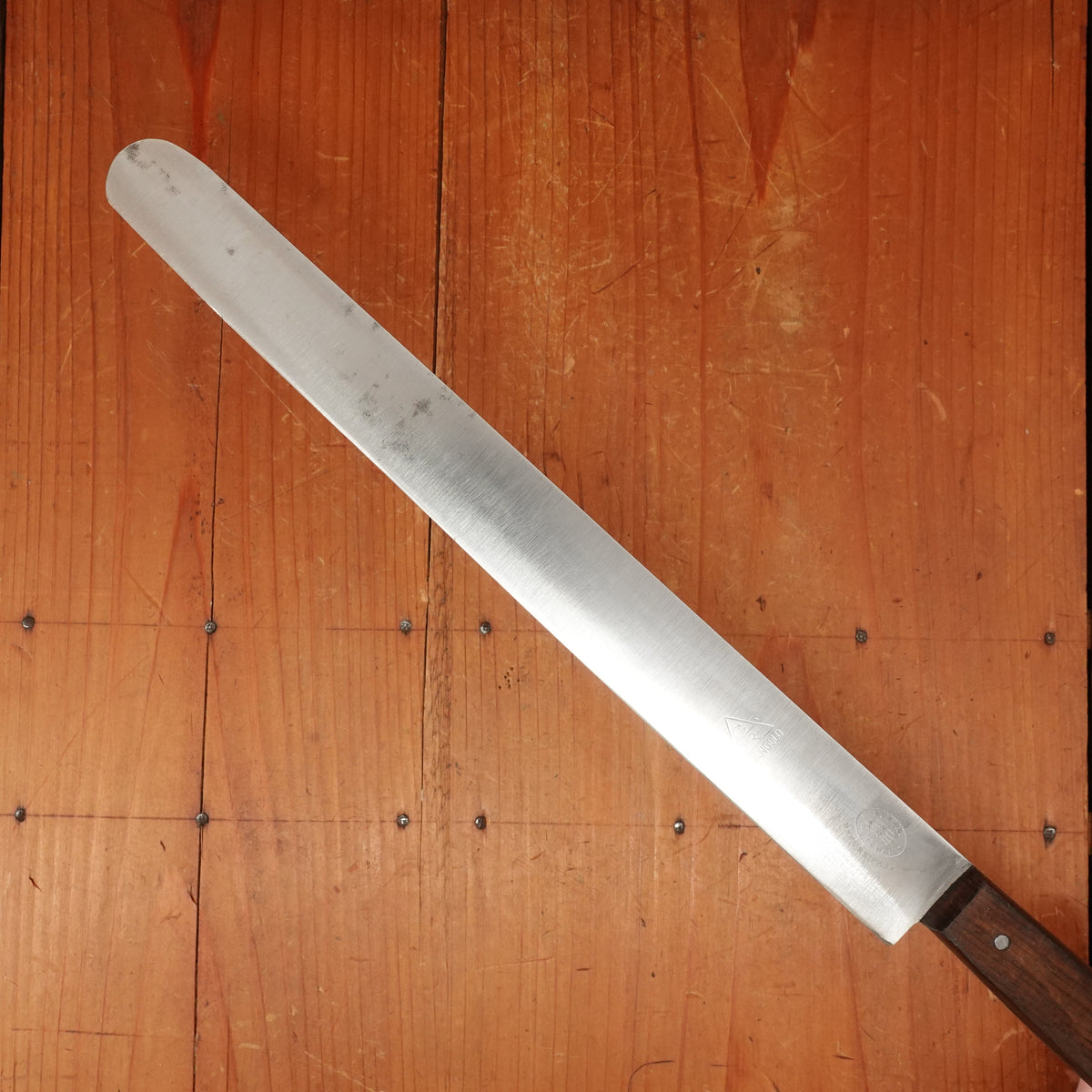 CR (?..angolo) Round Nose Slicer Ham Roast Beef Etc Carbon Steel Walnut Italy 1950s-70s