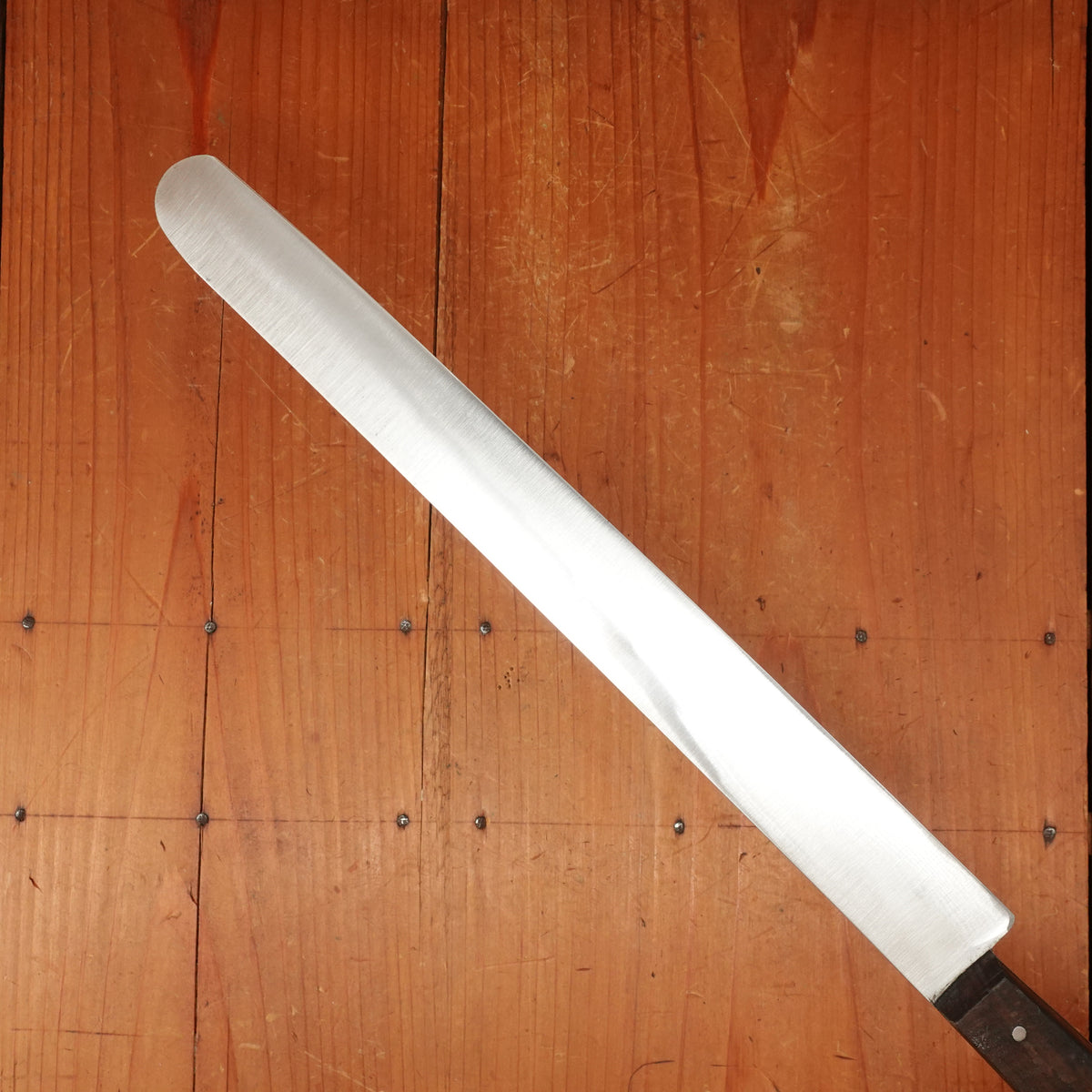 CR (?..angolo) Round Nose Slicer Ham Roast Beef Etc Carbon Steel Walnut Italy 1950s-70s