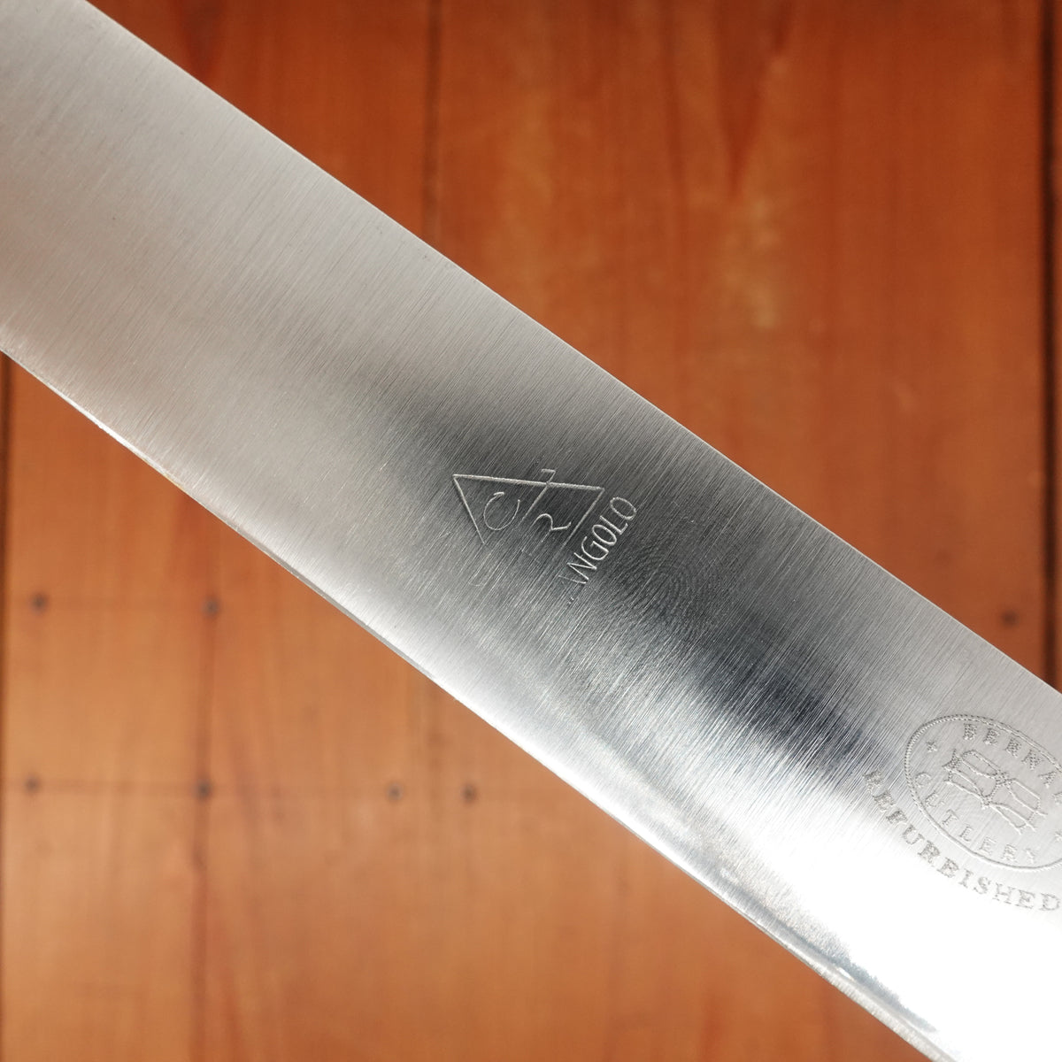 CR (?..angolo) Round Nose Slicer Ham Roast Beef Etc Carbon Steel Walnut Italy 1950s-70s