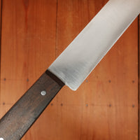 CR (?..angolo) Round Nose Slicer Ham Roast Beef Etc Carbon Steel Walnut Italy 1950s-70s