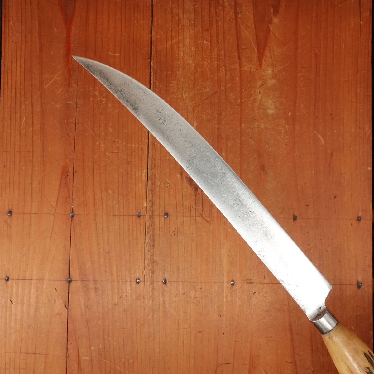 Unmarked / Marks Lost 8.25" Carving Knife Carbon Steel Sheffield ~1890s-1920s