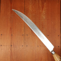Unmarked / Marks Lost 8.25" Carving Knife Carbon Steel Sheffield ~1890s-1920s