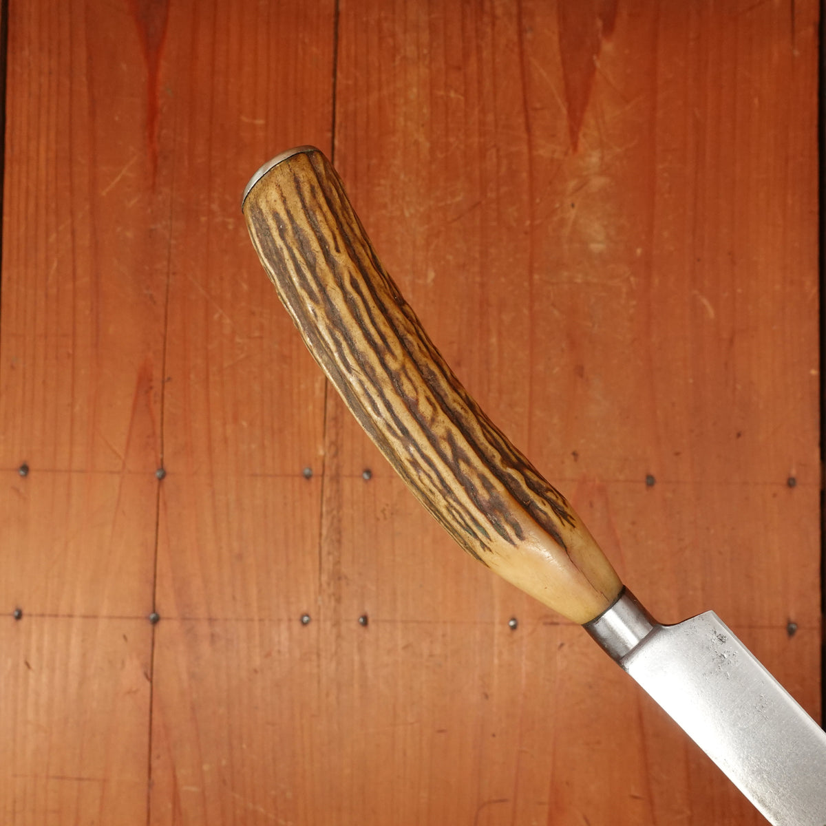 Unmarked / Marks Lost 8.25" Carving Knife Carbon Steel Sheffield ~1890s-1920s