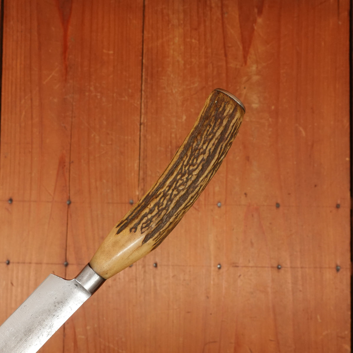 Unmarked / Marks Lost 8.25" Carving Knife Carbon Steel Sheffield ~1890s-1920s