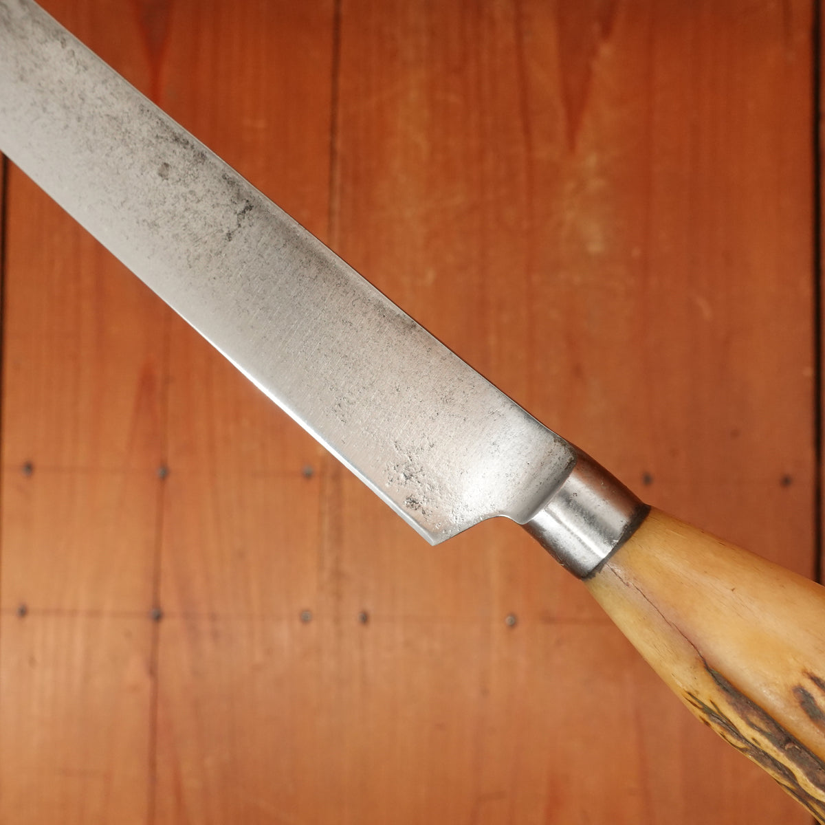 Unmarked / Marks Lost 8.25" Carving Knife Carbon Steel Sheffield ~1890s-1920s