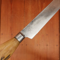 Unmarked / Marks Lost 8.25" Carving Knife Carbon Steel Sheffield ~1890s-1920s
