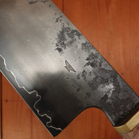 Rolin Knives GoMai 180mm Nakiri 125cr1 Carbon Maple Burl and Brass