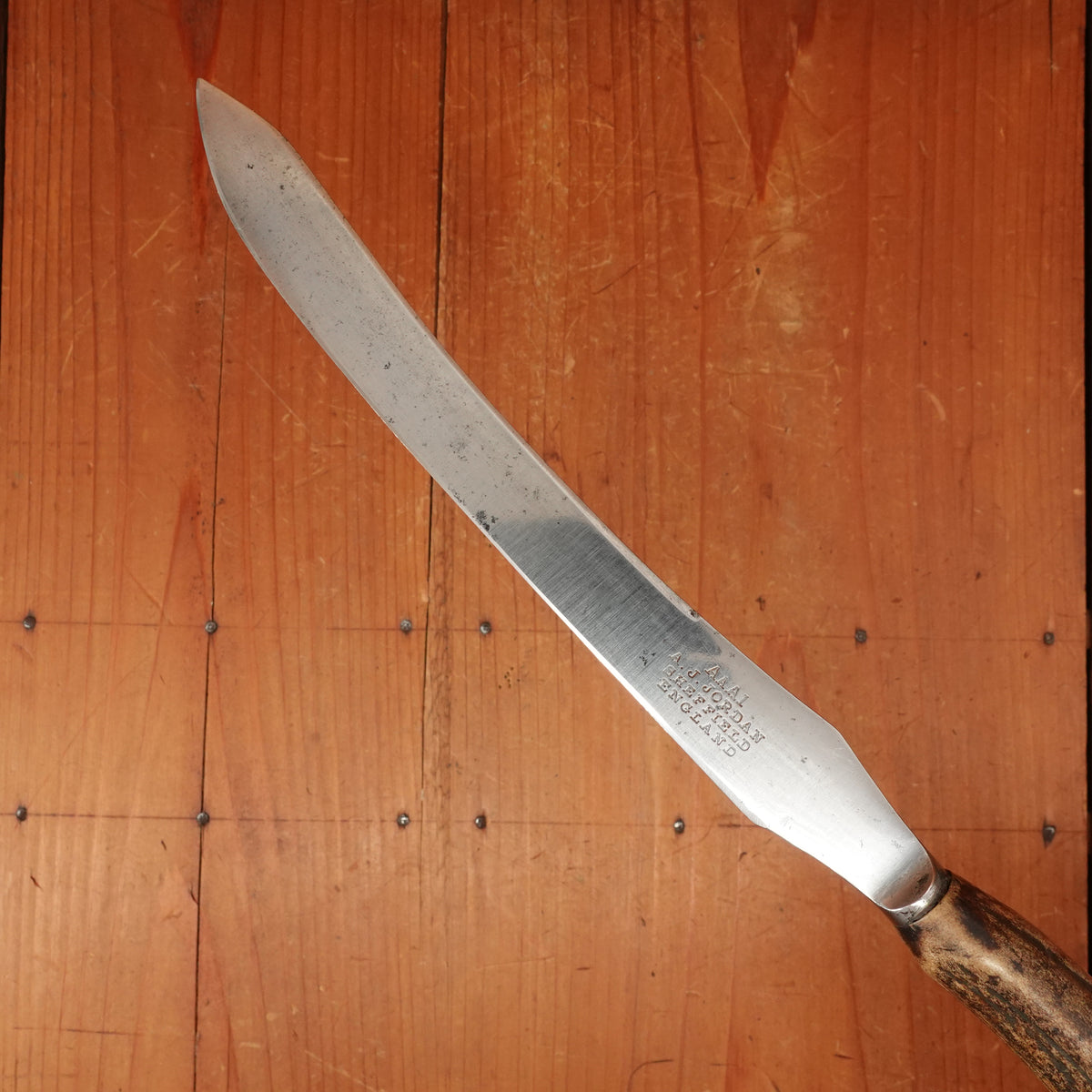 A J Jordan AAA1 7" Flexible Carver Carbon Shear Steel Stag Sheffield 1878-1926