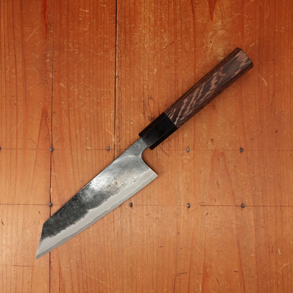Hatsukokuro Sumi 150mm Bunka Iron Clad Aogami 2 Kurouchi Wenge Handle