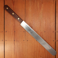 New Old Stock Columbia Cutlery Co 12" Roast Beef Knife Stainless Rosewood Handle USA 1930-50s