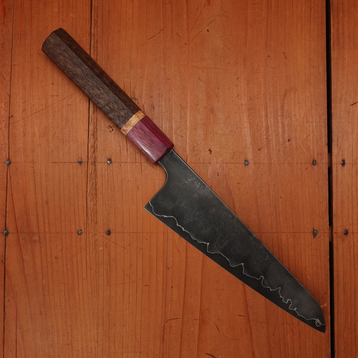 Rolin Knives GoMai 180mm Chef 125cr1 Walnut Box Elder Purpleheart