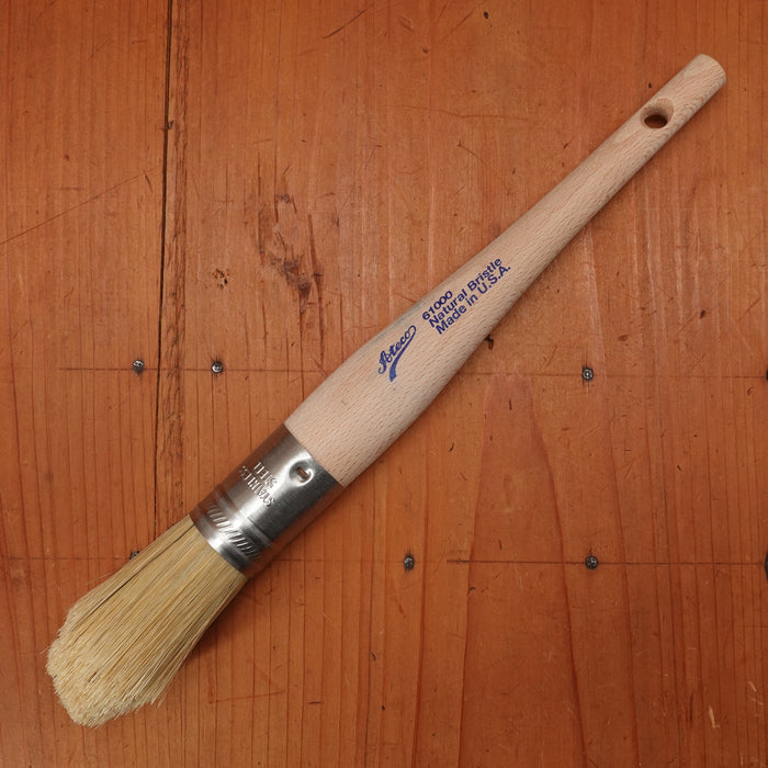 Ateco 1" Round White Boar Bristle Brush