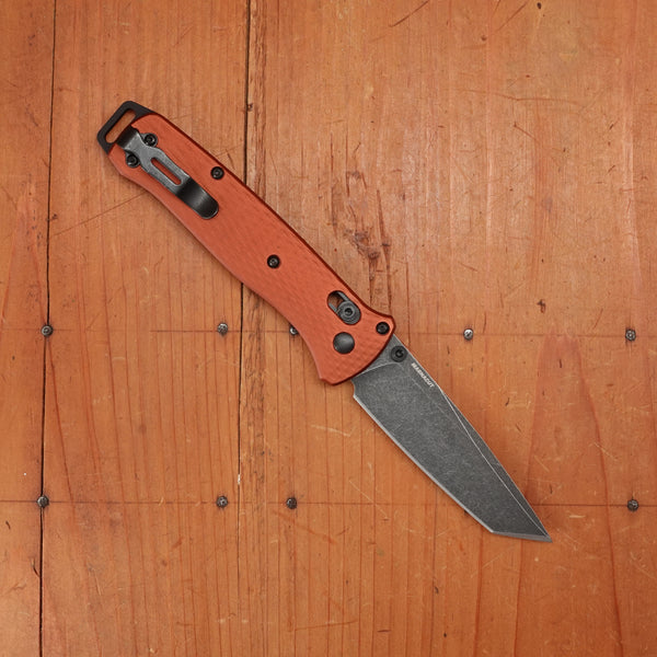 Benchmade 537BK-07 Bailout Reverse Tanto CPM-Magnacut AXIS Lock Burnt Copper Aluminum Handle