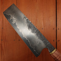 Rolin Knives GoMai 170mm Nakiri 52100 Spalted Maple Brass