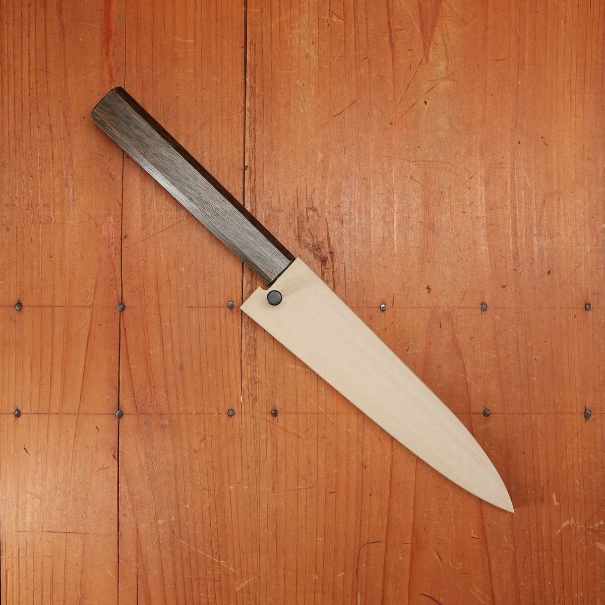 Sakai Kikumori Nakagawa V10 150mm Petty VG10 Damascus Oak Handle with Saya