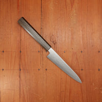 Sakai Kikumori Nakagawa V10 150mm Petty VG10 Damascus Oak Handle with Saya