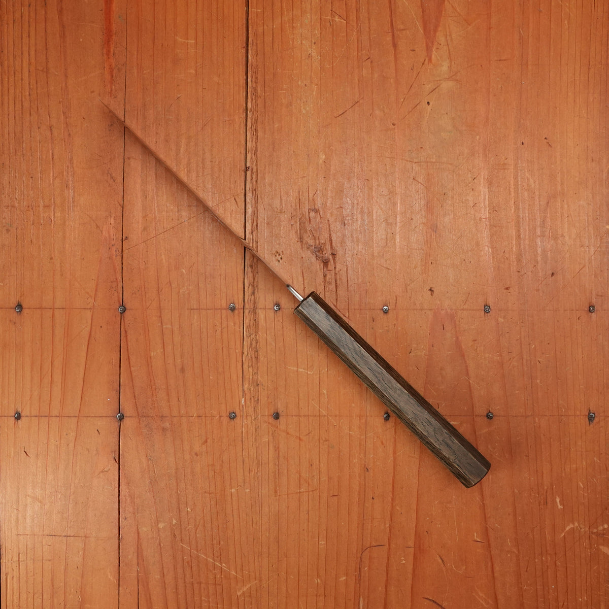 Sakai Kikumori Nakagawa V10 150mm Petty VG10 Damascus Oak Handle with Saya
