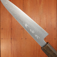 Sakai Kikumori Nakagawa V10 150mm Petty VG10 Damascus Oak Handle with Saya