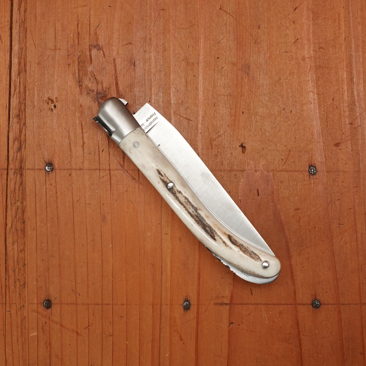 Fontenille Pataud Laguiole Le Pocket 10cm Pocket Knife Stainless Lockback Stag Horn