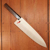 Togashi 240mm Gyuto Shirogami 1 Sanbonsugi Mizu Honyaki Zirocote Handle with Saya #124