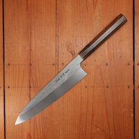 Togashi 240mm Gyuto Shirogami 1 Sanbonsugi Mizu Honyaki Zirocote Handle with Saya #124