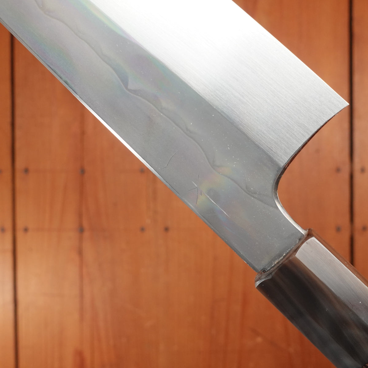 Togashi 240mm Gyuto Shirogami 1 Sanbonsugi Mizu Honyaki Zirocote Handle with Saya #124
