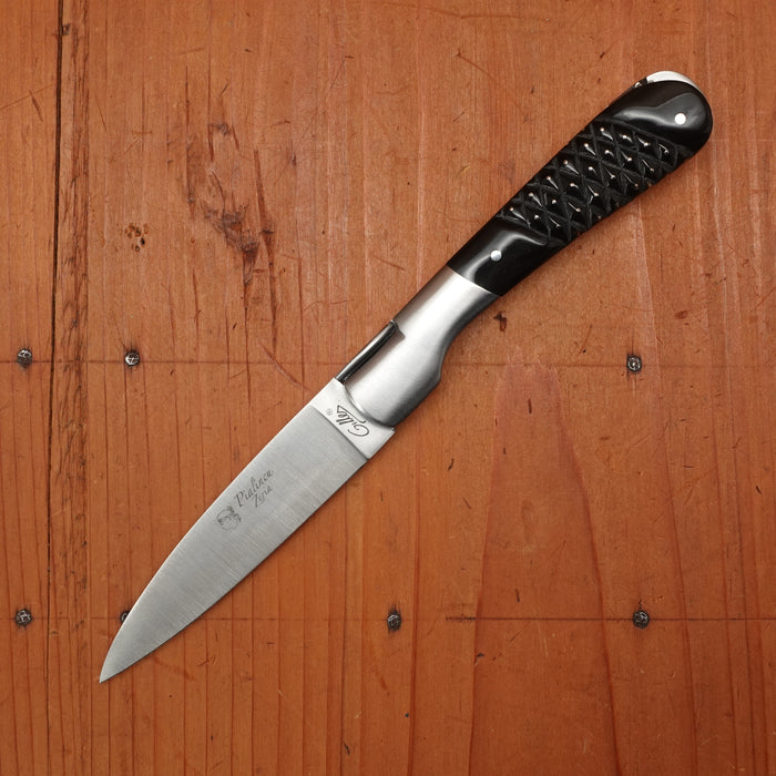 Fontenille Pataud Pialincu Needles 10.5cm Pocket Knife Stainless Lockback Carved Pinned Buffalo Horn