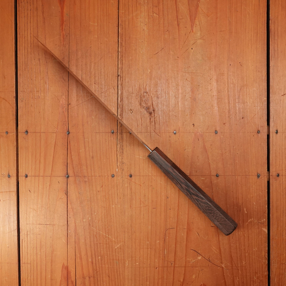 Hitohira Togashi 210mm Kiritsuke Gyuto Shirogami 2 Kurouchi Tagayasan Handle