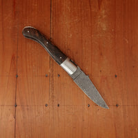 Fontenille Pataud Laguiole Sport 13cm Pocket Knife Stainless Damascus Lockback Walnut with Delicate Golden File Work