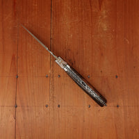 Fontenille Pataud Laguiole Sport 13cm Pocket Knife Stainless Damascus Lockback Walnut with Delicate Golden File Work