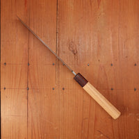 Sakai Kikumori Nakagawa 185mm Nakiri Stainless Clad Shirogami 1 Keyaki with Saya