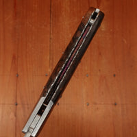 Fontenille Pataud Laguiole Sport 13cm Pocket Knife Stainless Damascus Lockback Walnut with Delicate Golden File Work