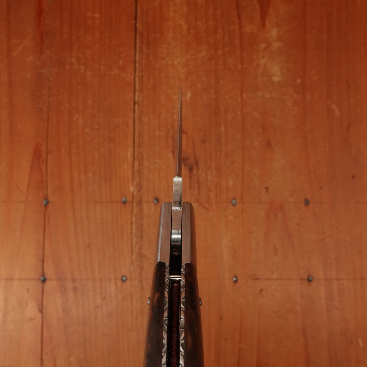 Fontenille Pataud Laguiole Sport 13cm Pocket Knife Stainless Damascus Lockback Walnut with Delicate Golden File Work