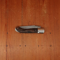 Fontenille Pataud Laguiole Sport 13cm Pocket Knife Stainless Damascus Lockback Walnut with Delicate Golden File Work