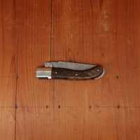 Fontenille Pataud Laguiole Sport 13cm Pocket Knife Stainless Damascus Lockback Walnut with Delicate Golden File Work