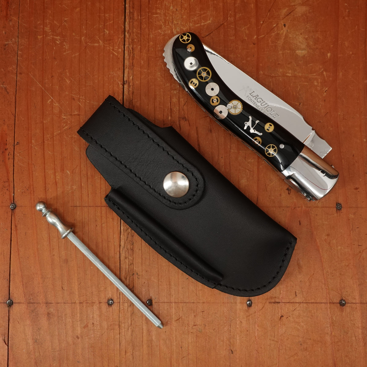 Fontenille Pataud Laguiole Sport 13cm Pocket Knife Stainless Lockback Watch Mechanism