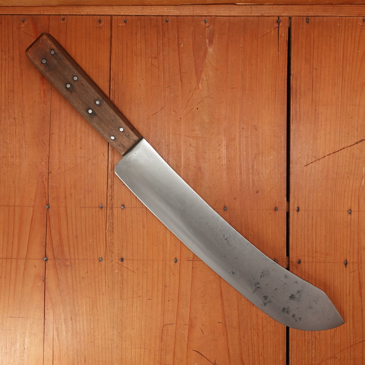 J Russell 12" Camp Knife Carbon Steel Beech Greenfield Mass USA 1840-1880s