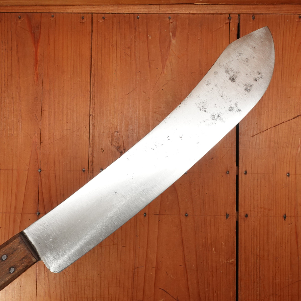 J Russell 12" Camp Knife Carbon Steel Beech Greenfield Mass USA 1840-1880s