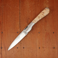 Fontenille Pataud Sperone 12cm Pocket Knife Curly Birch Lockback